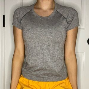 size 6 grey waist lengthy lululemon swiftly tech